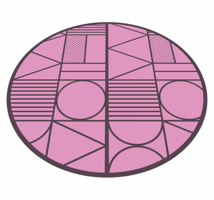 vinylový koberec s geometrickýmy tvarmi ružové tvary - Tenstickers