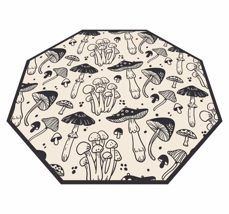 vinylový koberec s kvetmi ríša húb - Tenstickers