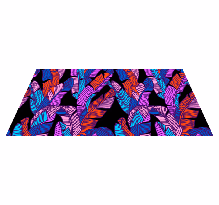 Koberec vzor psychedelických listov obdĺžnik - Tenstickers