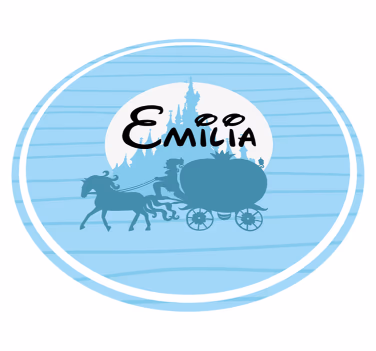 vinylový koberec s menom téma baletného koča - Tenstickers
