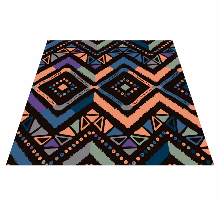 severský vinylový koberec geometrické farebné úseky - Tenstickers