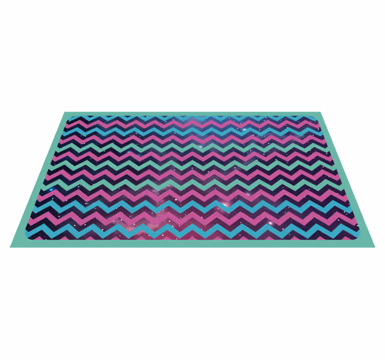 vinylový koberec s geometrickýmy tvarmi cikcakový vzor - Tenstickers