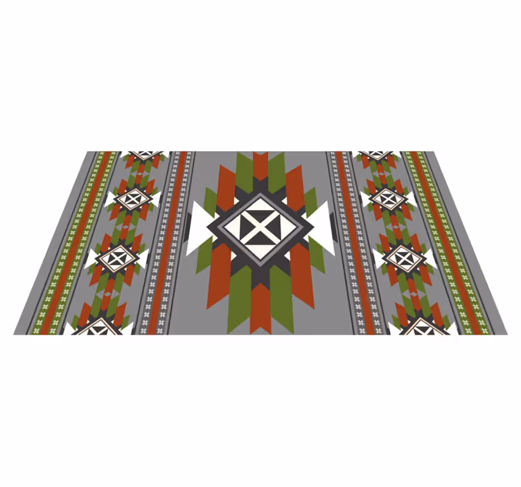 etnický vinylový koberec textúrovaný geometrický vzor - Tenstickers