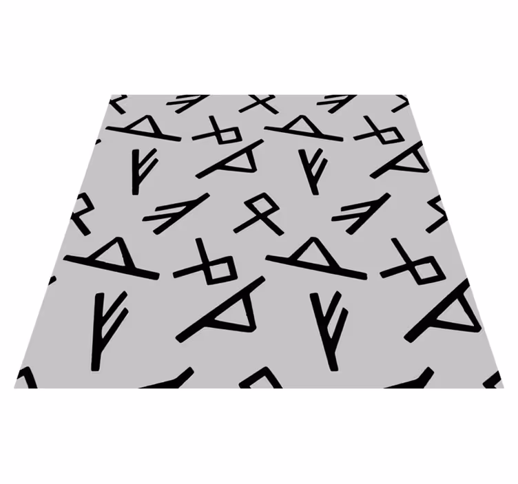 vinylový koberec s geometrickýmy tvarmi štýlové čierne tvary - Tenstickers