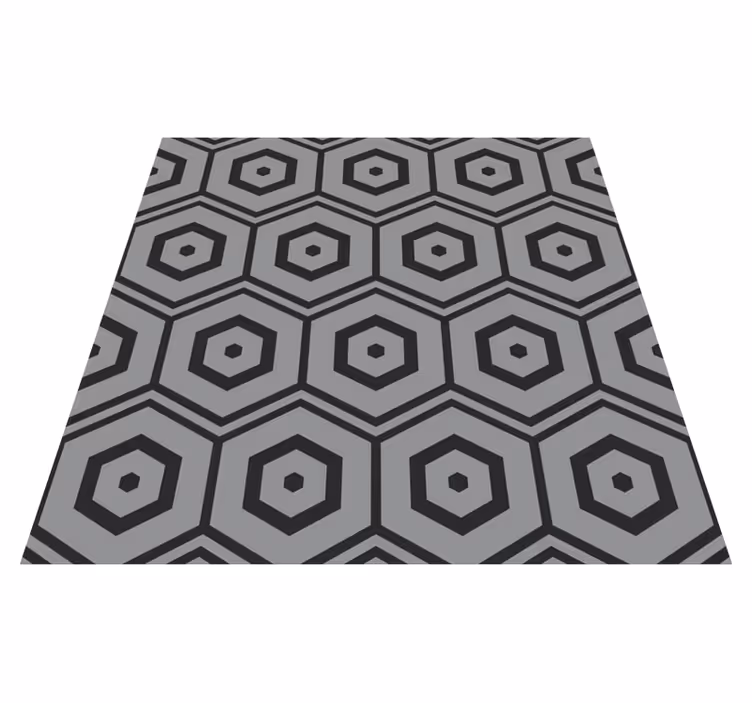 vinylový koberec s geometrickýmy tvarmi šesťuholníkové vzory - Tenstickers