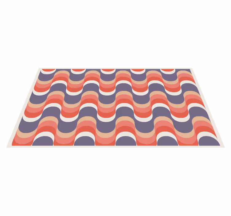Vinylový koberec s geometrickými tvarmi vlnité farby - Tenstickers