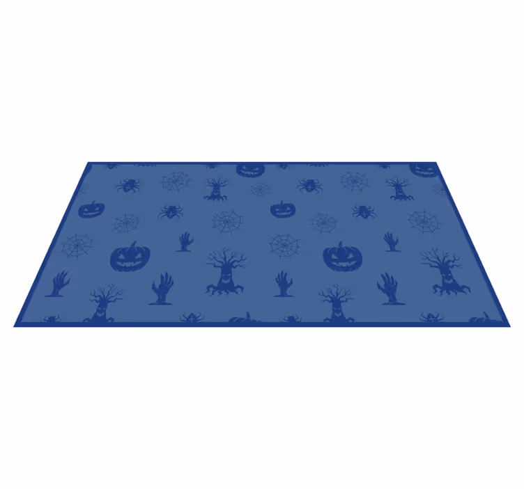 vinylový koberec halloween modrá strašidelná téma - Tenstickers