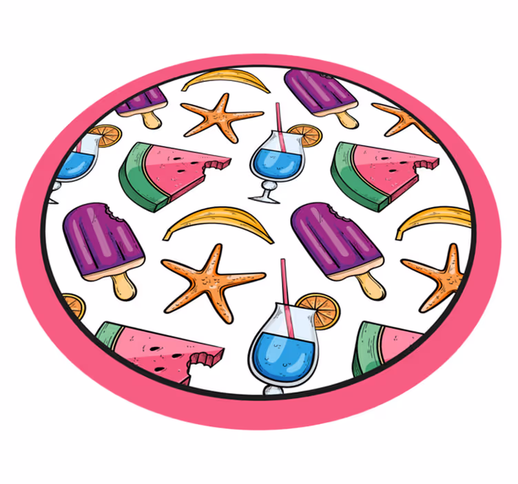 rôzne vinylové koberce pre deti farebné letné maškrty - Tenstickers