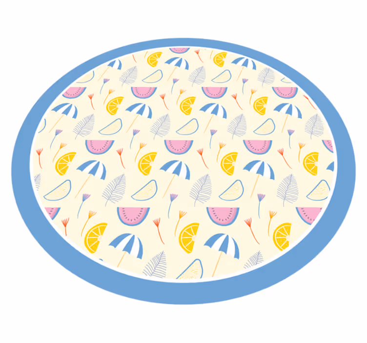 vinylový koberec s kvetmi farebné letné prvky - Tenstickers
