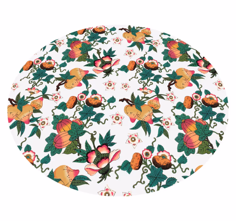vinylový koberec s kvetmi botanický kvetinový dizajn - Tenstickers