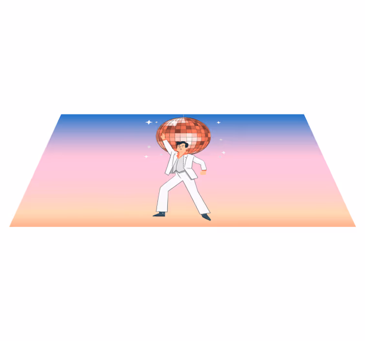rôzne vinylové koberce pre deti atmosféra tanečnej párty - Tenstickers