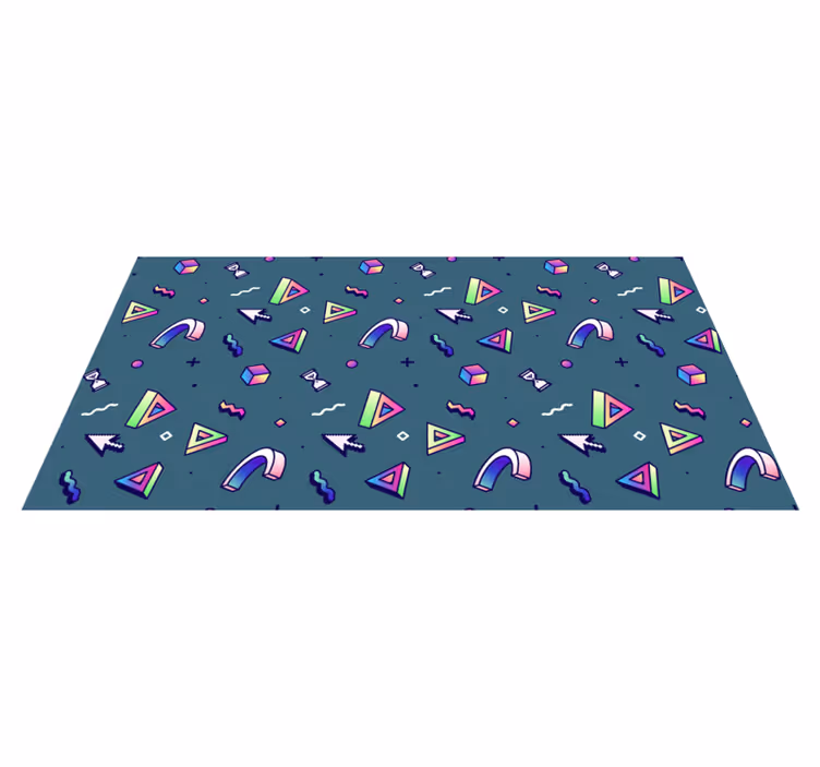 vzorovaný vinylový koberec geometrický farebný šplech - Tenstickers