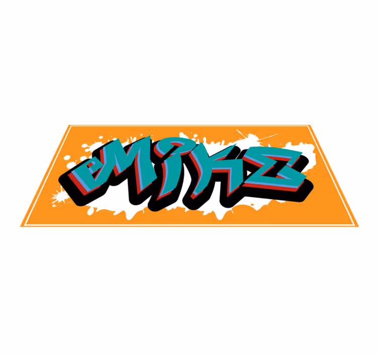 vinylový koberec s menom meno umelecké dielo - Tenstickers