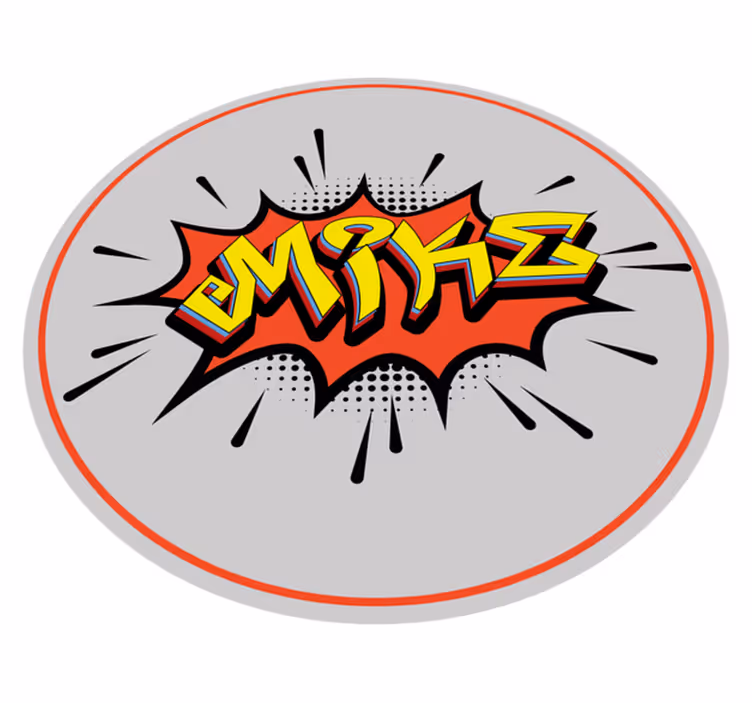 Vinylový koberec s menom výbuch mena - Tenstickers