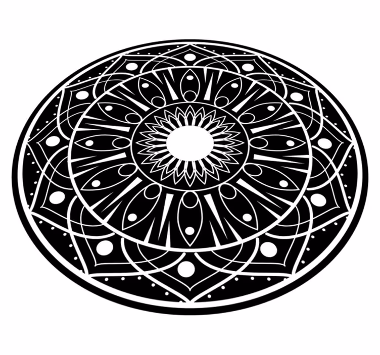 Vinylový koberec mandala s prepracovaným motívom - Tenstickers