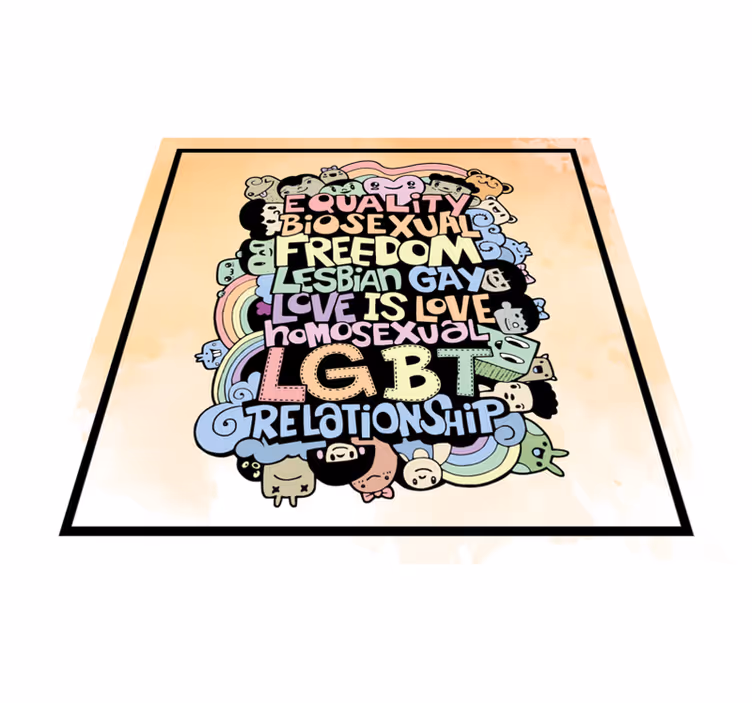 vinylový koberec citáty farebné lgbt posolstvo - Tenstickers
