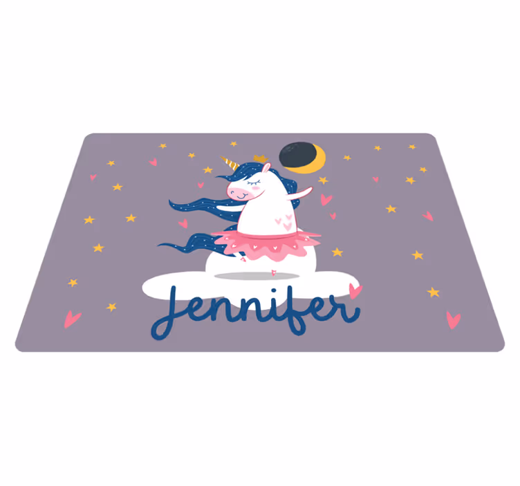 Rôzne vinylové koberce pre deti s tančiacim jednorožcom - Tenstickers