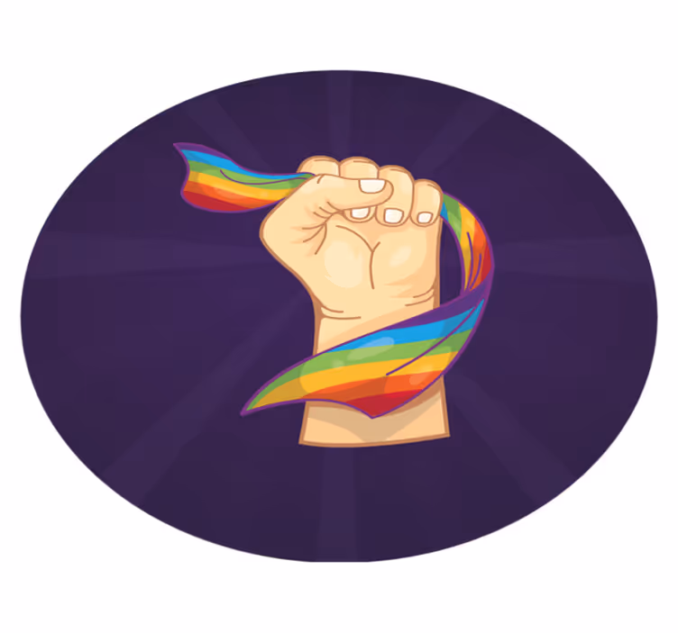 vinylový koberec pre mládež hrdá dúhová päsť - Tenstickers