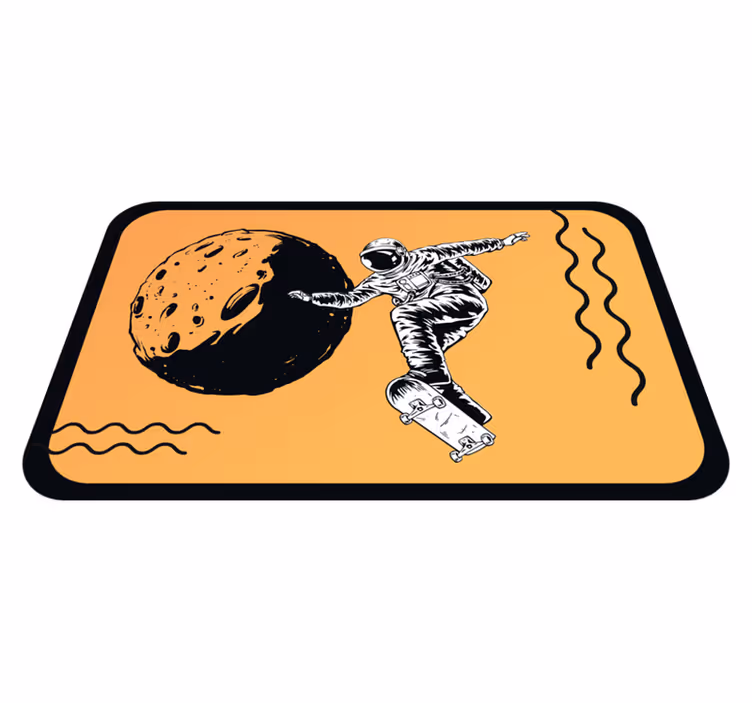 rôzne vinylové koberce pre deti astronaut na skateboarde - Tenstickers
