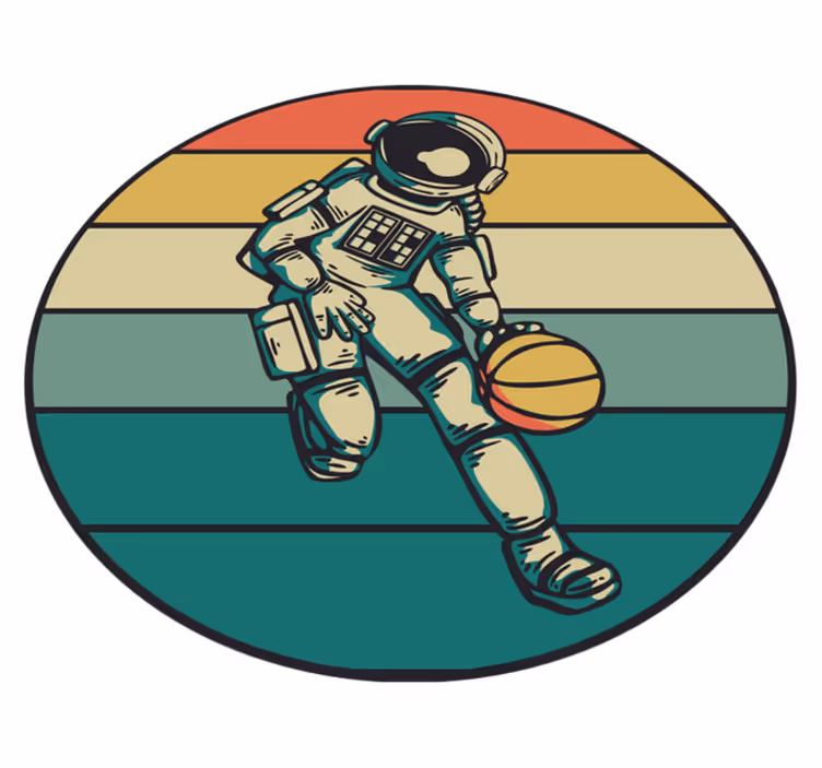 detský vinylový hry astronaut hrať basketbal - Tenstickers