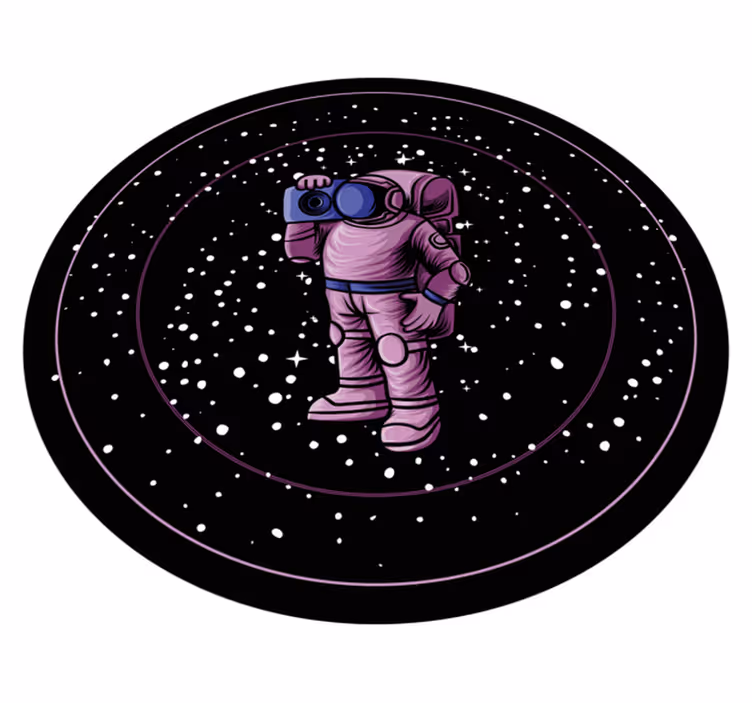 Astronaut držiaci koberec do spálne pre rádiovú kazetu - Tenstickers