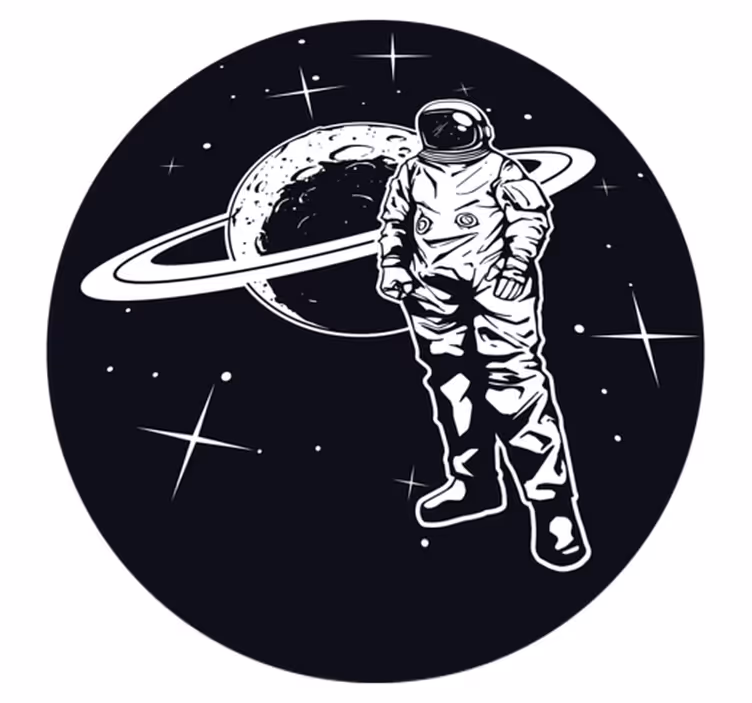 hviezdy vinylový koberec kozmonaut vo vesmíre - Tenstickers