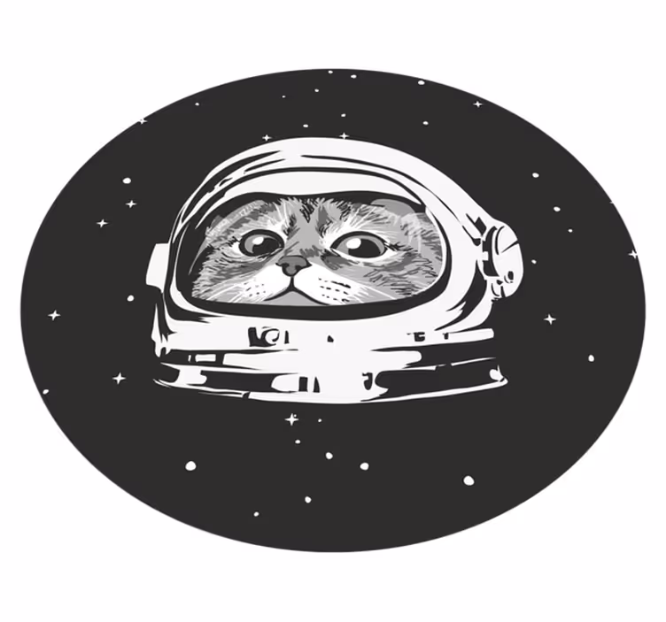 detský vinylový koberec dobrodružstvo vesmírnej mačky - Tenstickers