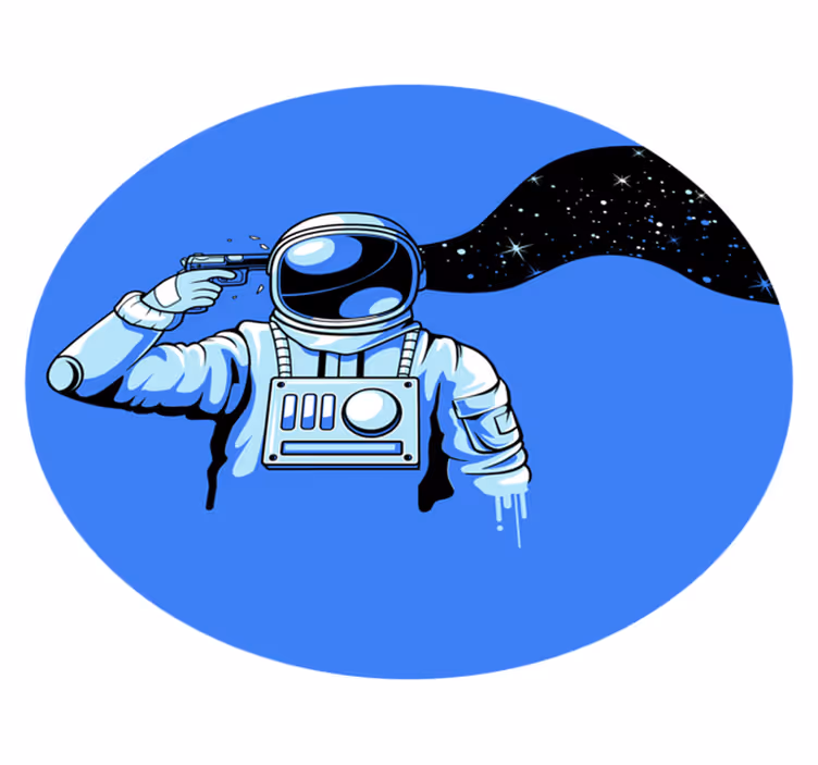 vinylový koberec pre mládež kozmická scéna s astronautmi - Tenstickers