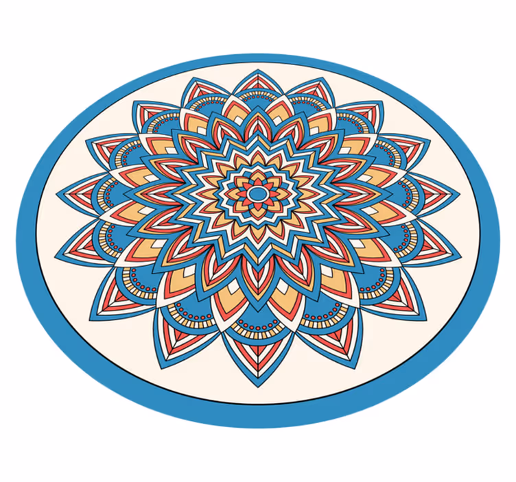 vinylový koberec mandala živé botanické usporiadanie - Tenstickers