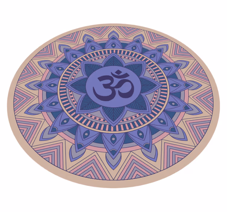 vinylový koberec mandala meditatívny lotosový vzor - Tenstickers