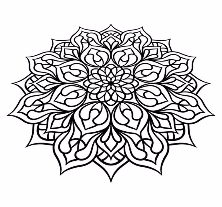 vinylový koberec mandala elegantný fialový vzor - Tenstickers