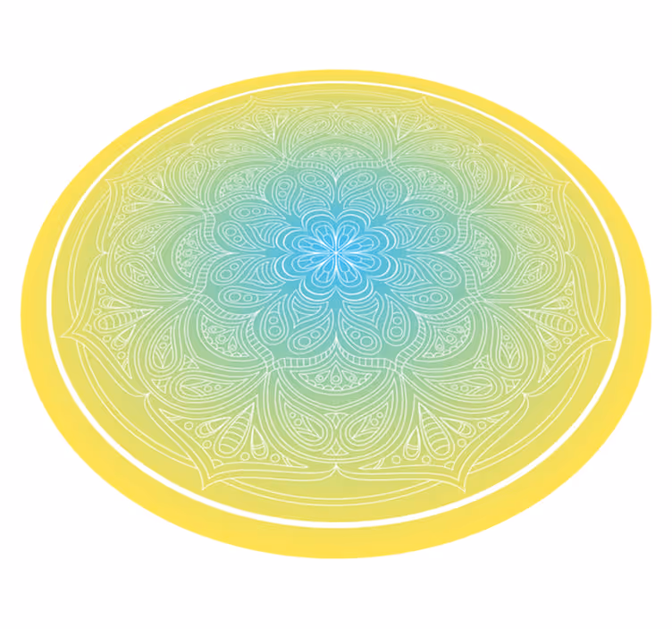 vinylový koberec mandala zložitý kvetinový vzor - Tenstickers