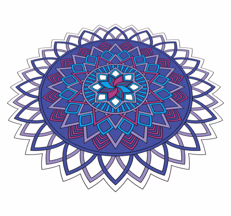 vinylový koberec mandala zložitý kvetinový aranžmán - Tenstickers