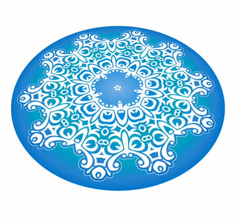 vinylový koberec mandala prepracovaný botanický ornament - Tenstickers