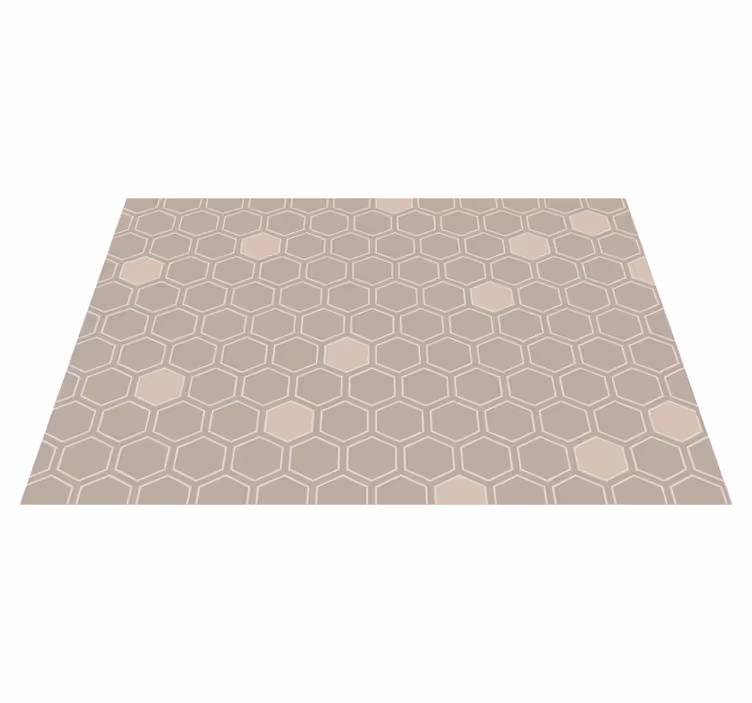 Vinylový koberec s geometrickými tvarmi béžový hexagón - Tenstickers