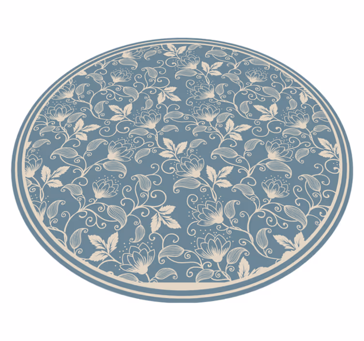 Vinylový koberec s kvetmi botanický vír prvkov - Tenstickers