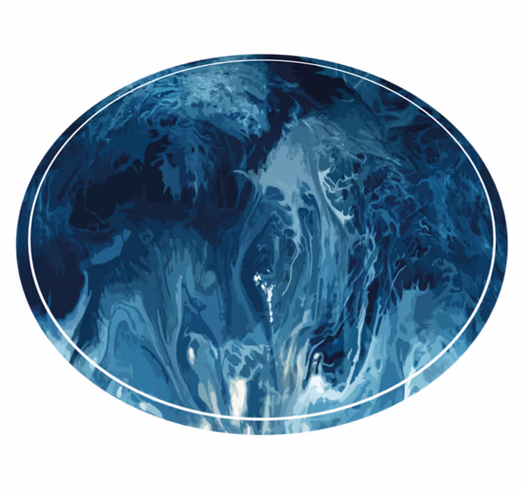 prírodný vinylový koberec oceánsky modrý vír - Tenstickers