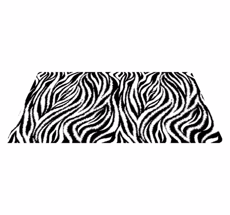 Vinylový koberec zvierací vzor zebra pruhovaný potlač - Tenstickers