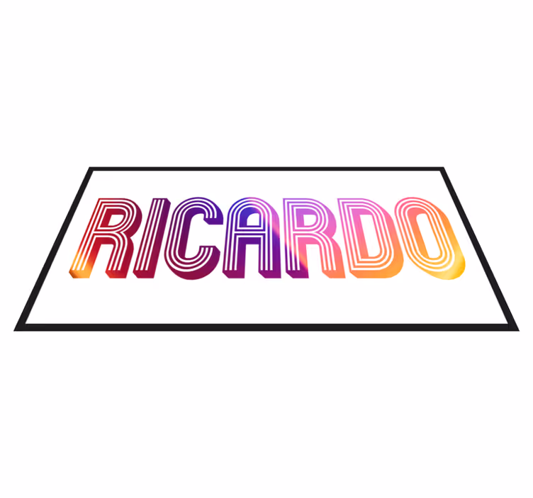 vinylový koberec pre mládež vlastné meno neón - Tenstickers