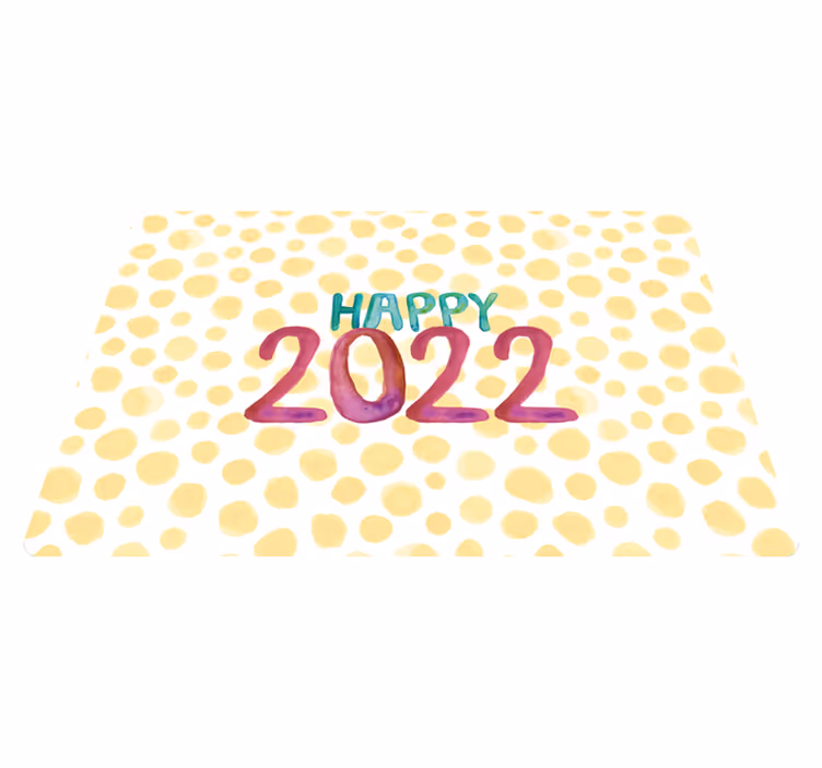 Moderný farebný koberec pre šťastný nový rok - Tenstickers