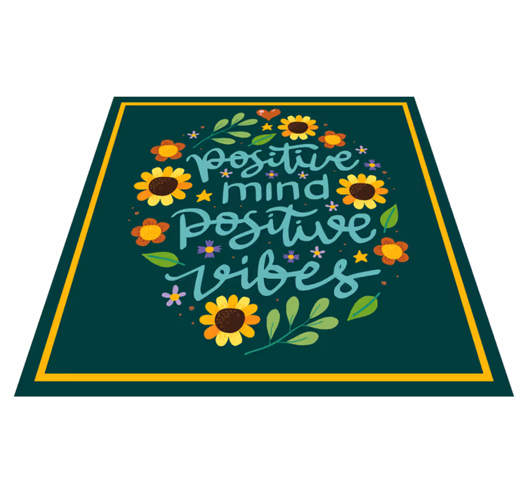vinylový koberec citáty pozitívne vibrácie mysle - Tenstickers
