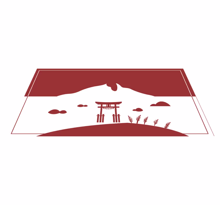 vinylový kvoberec s mapou sveta japonská krajina - Tenstickers
