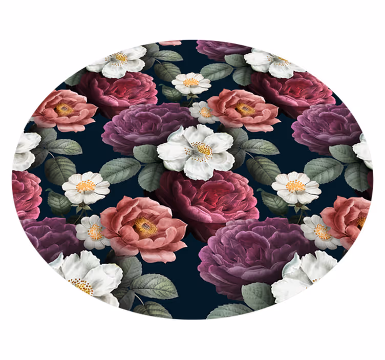vinylový koberec s kvetmi pôvabná botanická kompozícia - Tenstickers