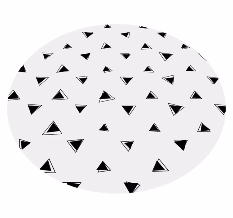 Vinylový koberec s geometrickými tvarmi čierne trojuholníky - Tenstickers