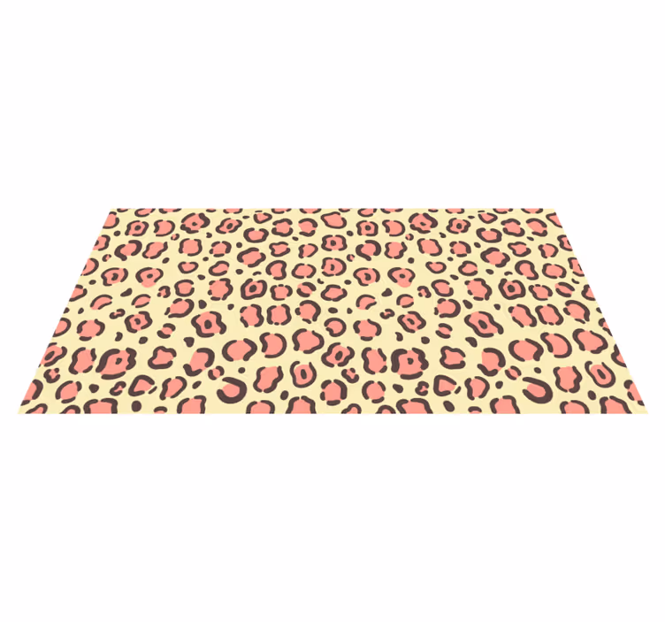 vinylový koberec zvierací vzor akcenty s leopardím vzorom - Tenstickers