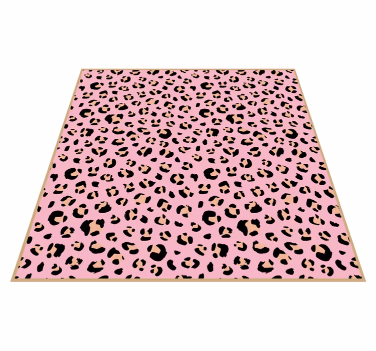 Vinylový koberec zvierací vzor chic ružový leopard - Tenstickers