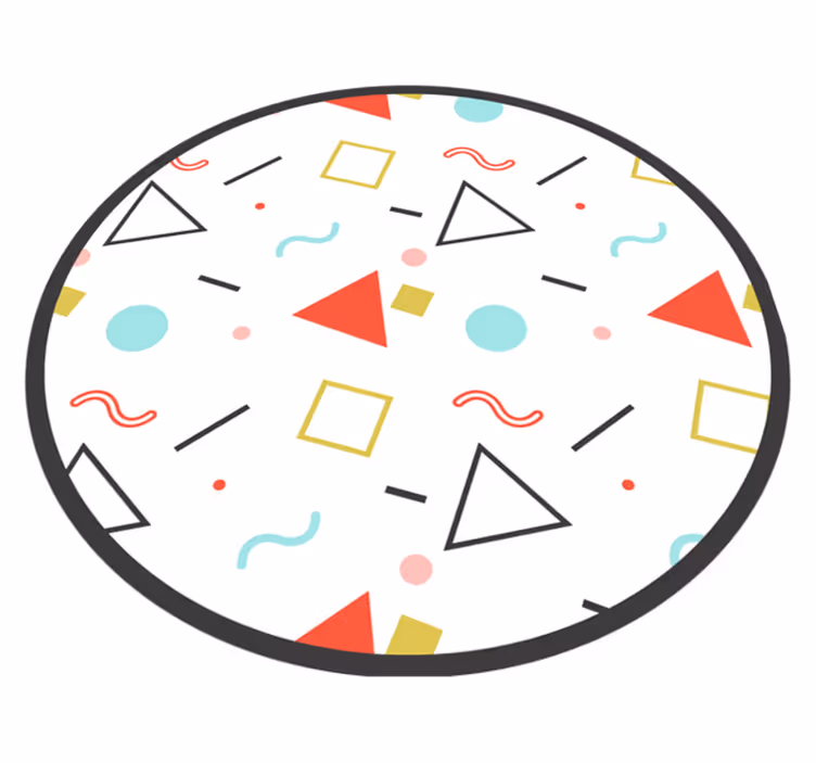 Vinylový koberec s geometrickými tvarmi farebné tvary - Tenstickers