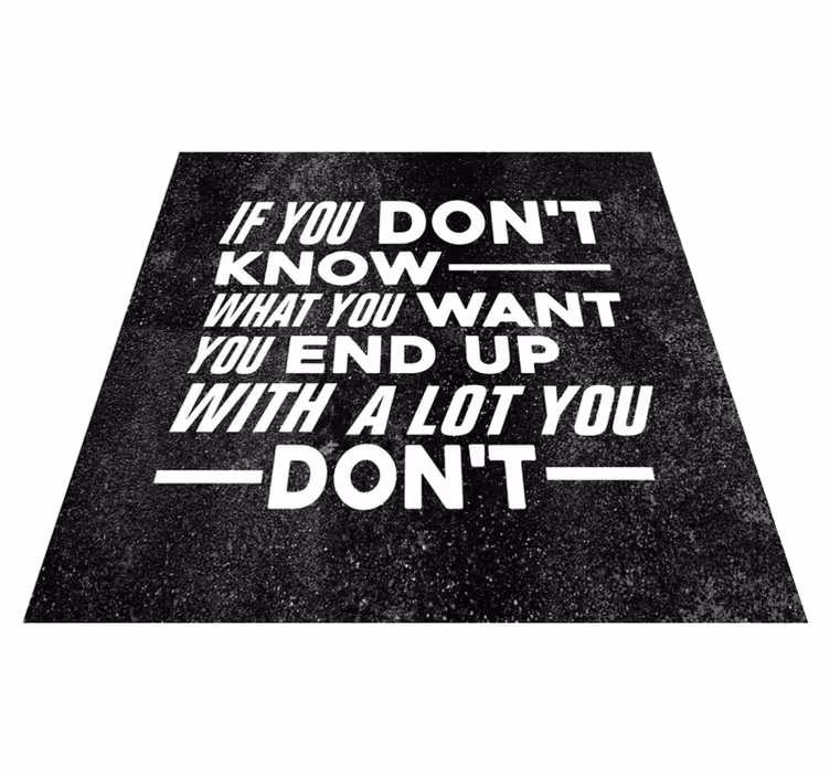vinylový koberec citáty vieš, čo ty - Tenstickers