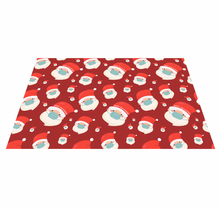 Veselý a maskovaný chritsmas vinylový koberec - Tenstickers