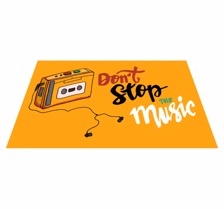 Retro koberec kazety s walkmanom, ilustračný koberec - Tenstickers